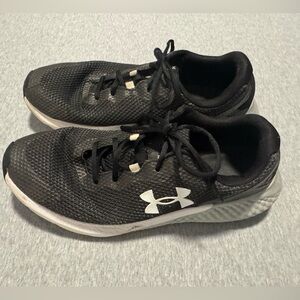 Under Armour Charged Black and White Athletic Shoes Size 14
